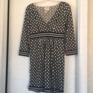 Black and white polka dotted dress